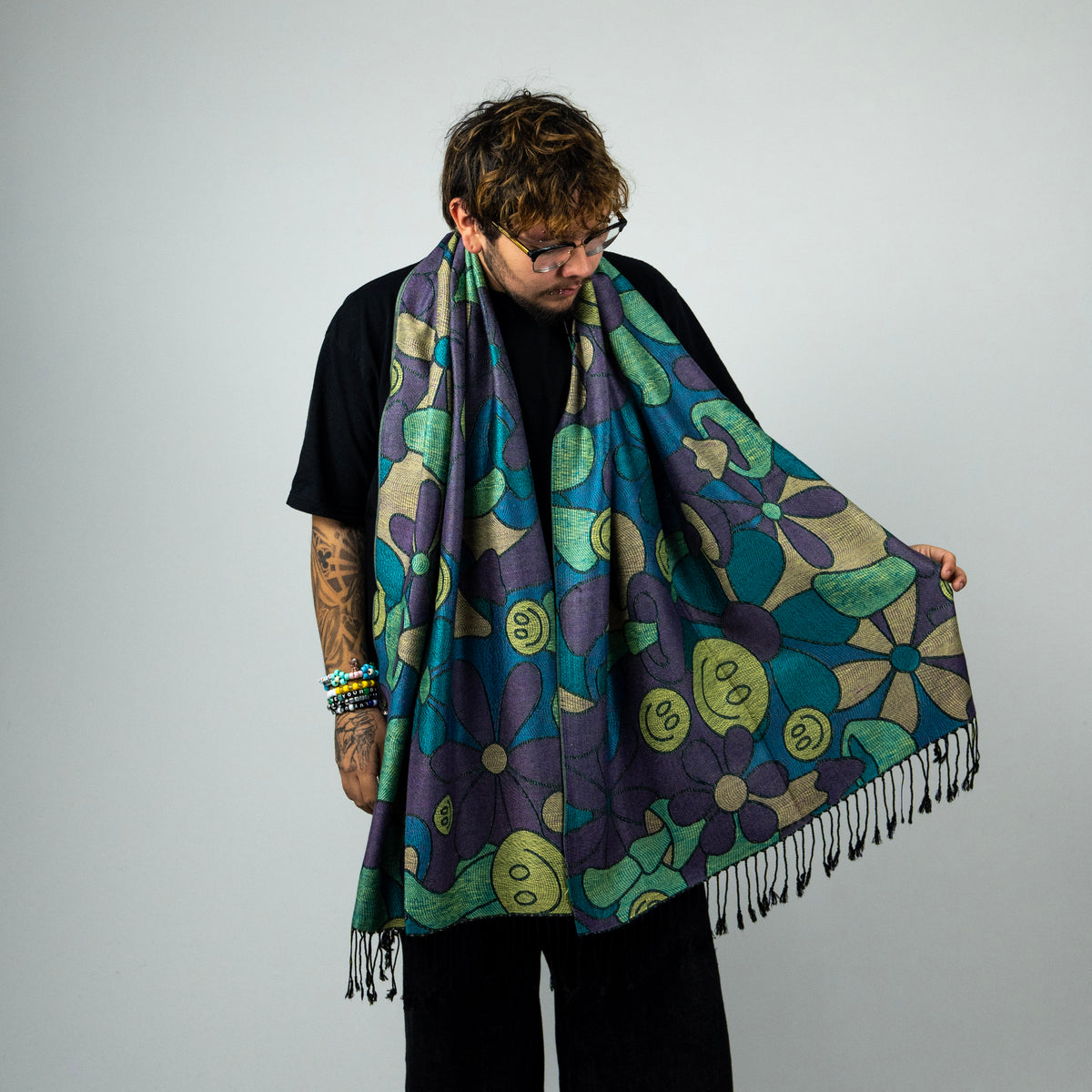 Trippy Wonderland Rave Pashmina Scarf