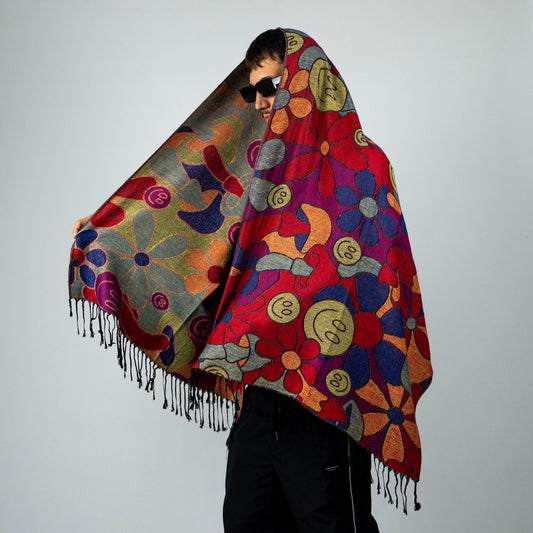 Trippy Wonderland Rave Pashmina Scarf