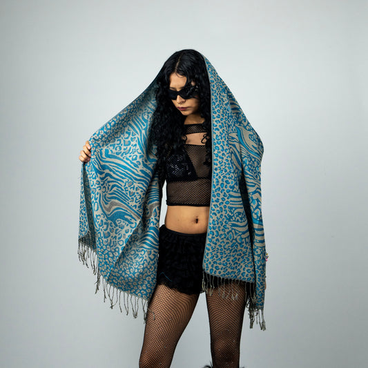 Zebra Cheetah Rave Pashmina Scarf