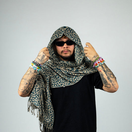 Zebra Cheetah Rave Pashmina Scarf