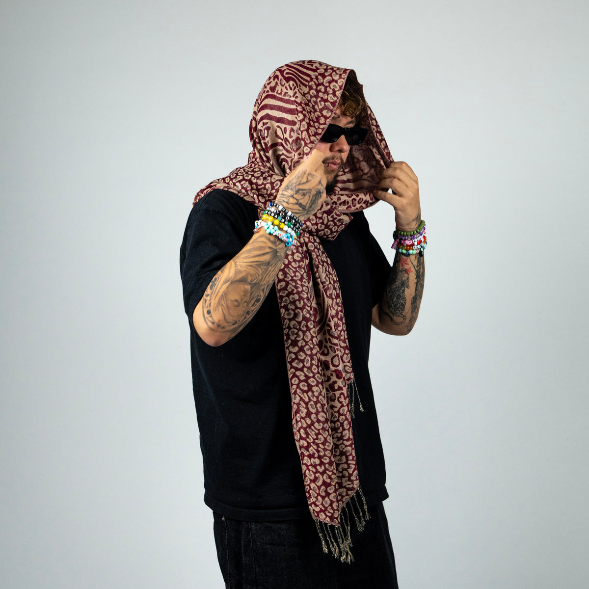 Zebra Cheetah Rave Pashmina Scarf